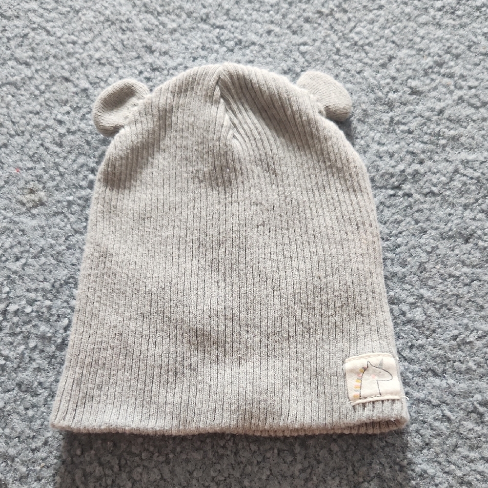 Zara Kids Gray Knit Hat with Ears